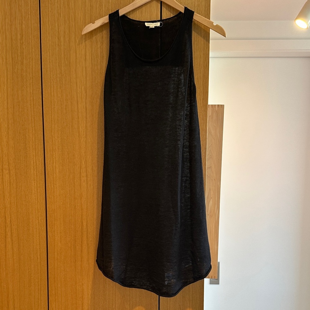 Eileen Fisher Black and White Sleeveless Top